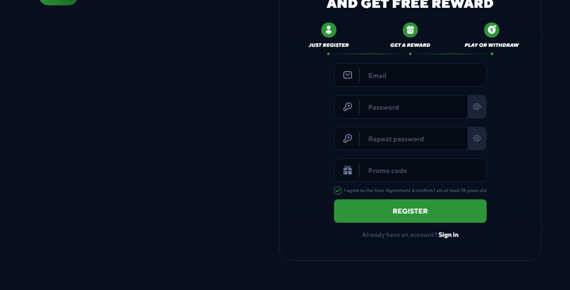 Gambitcasinos Casino Desktop screenshot